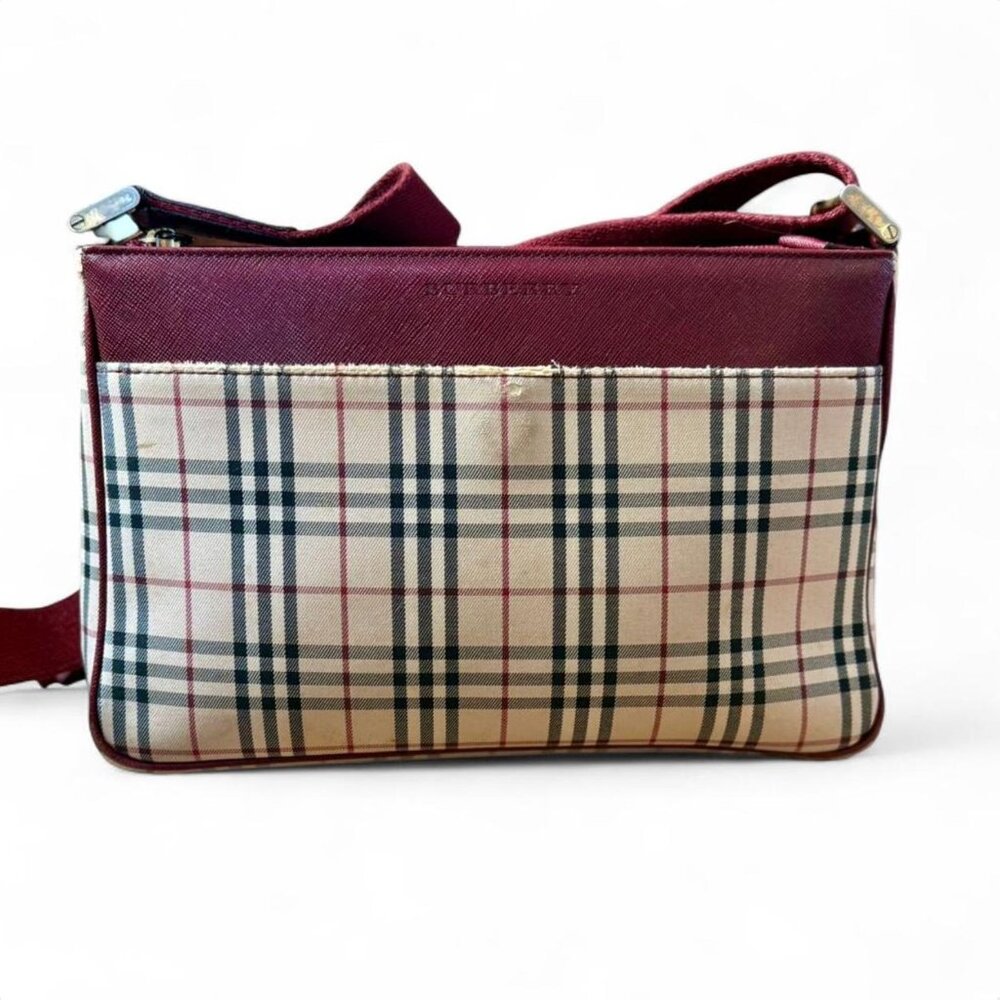 Burberry Canvas Nova Check Shoulder Bag - Picture 3 of 12